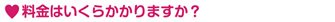 料金はいくらかかりますか?